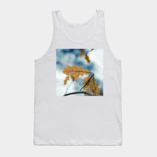 Dry yellow leaves in small oak tree Tank Top